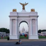 Trump’s arch now comes with snipers